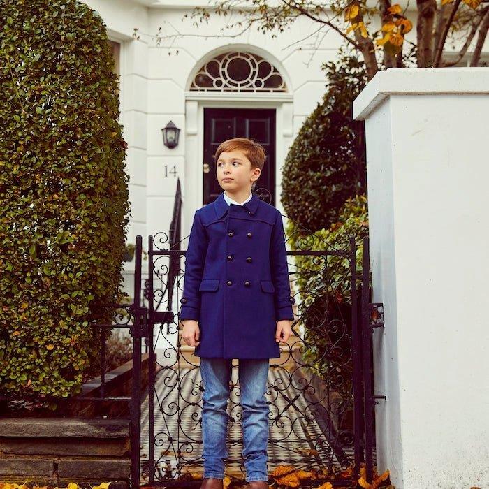 Marylebone Pea Coat - Portland Blue image number 3