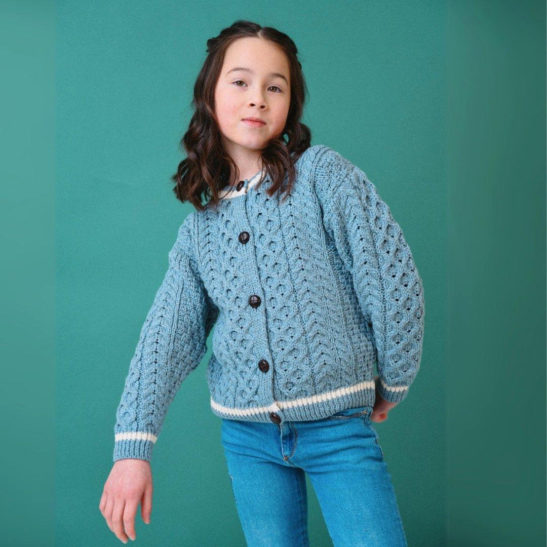 London Days Merino Cardigan - Duck Egg image number 3