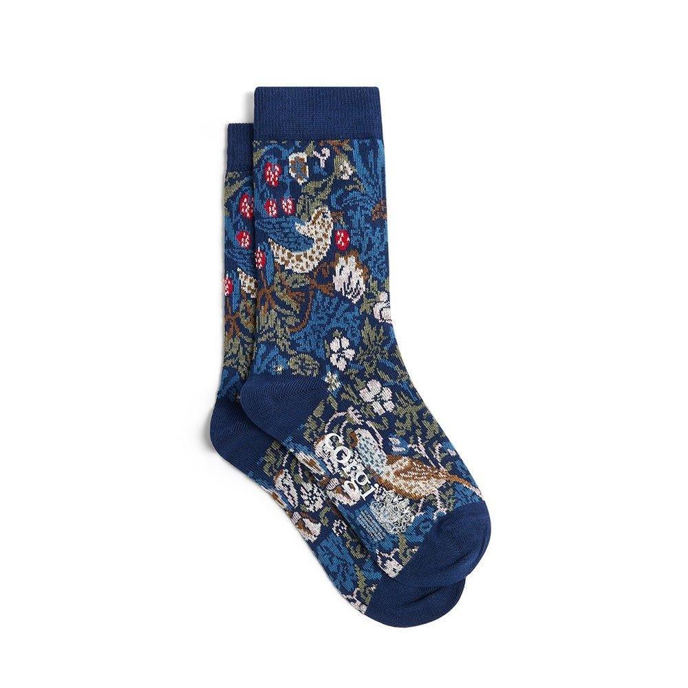 Great British Children's Socks - William Morris Strawberry Thief image number 1
