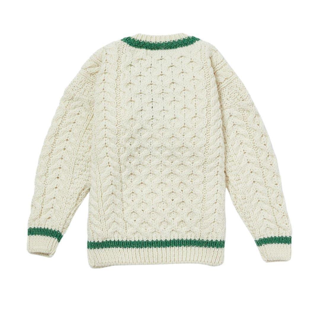 London Days Merino Sweater - Cream & Green image number 1