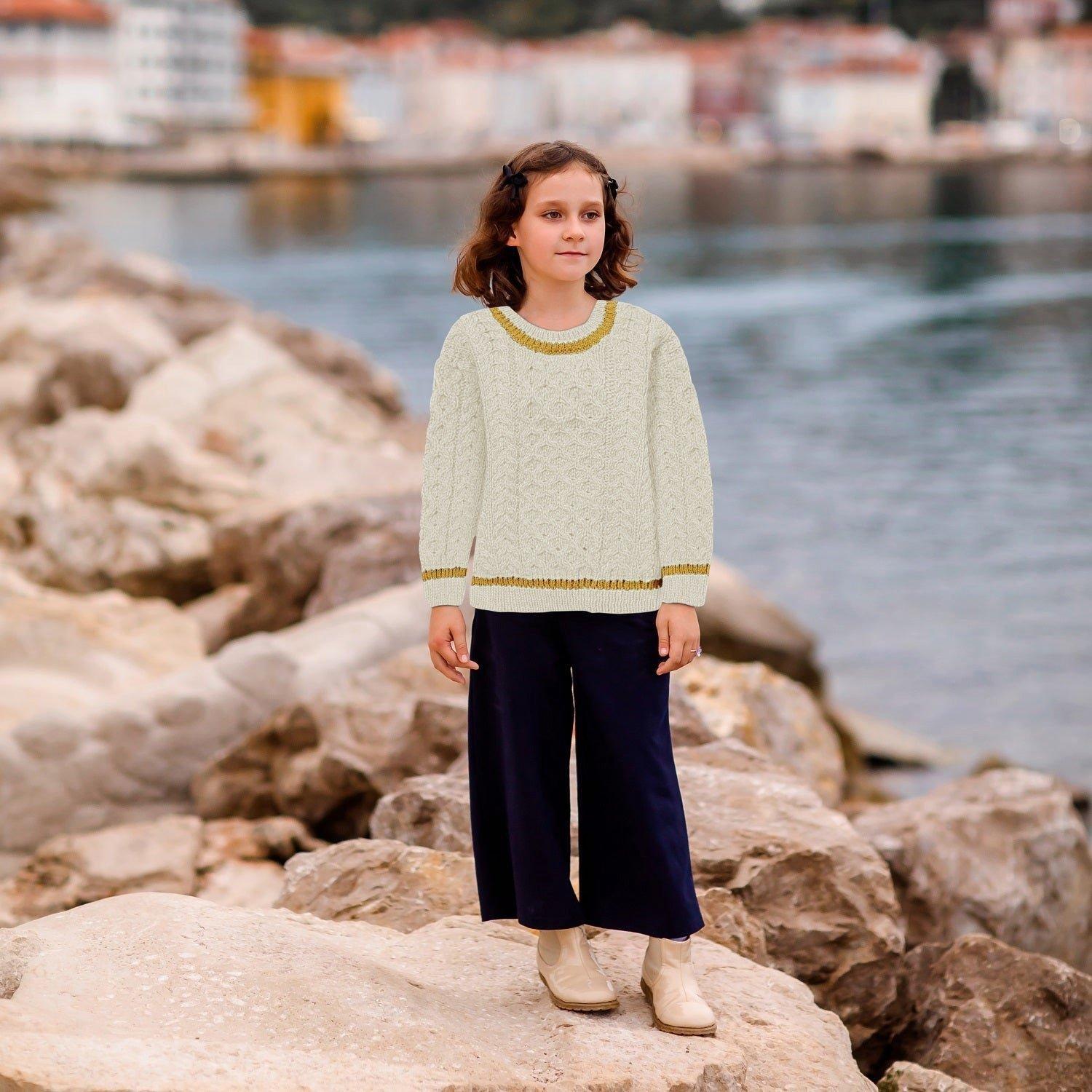 London Days Merino Sweater - Cream & Yellow image number 2