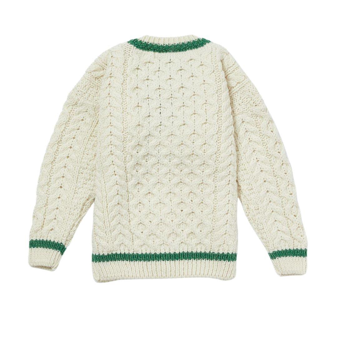 London Days Merino Cardigan - Cream & Green image number 2