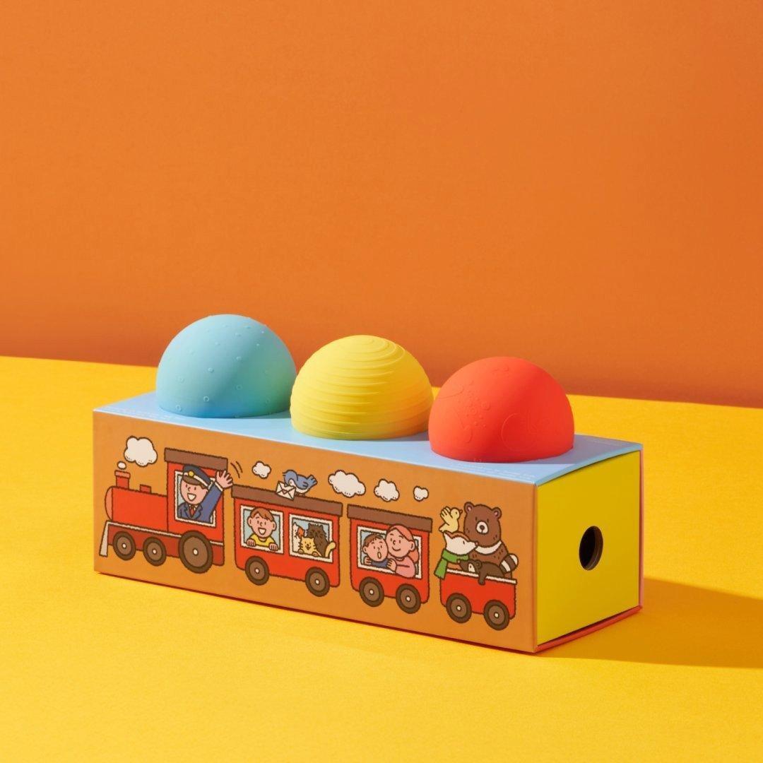 Sundae Kids 3-Ball Set | &ldquo;Choo Choo&rdquo; Train Toy Box image number 3