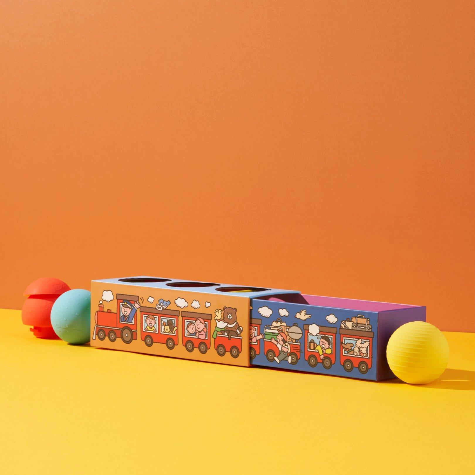 Sundae Kids 3-Ball Set | &ldquo;Choo Choo&rdquo; Train Toy Box image number 4