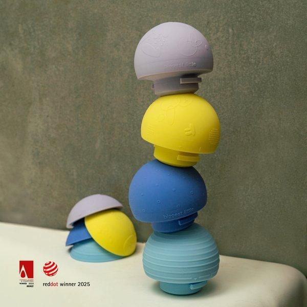 b is for ball&reg; 3-Ball Set | Dark Blue & Golden Yellow image number 3