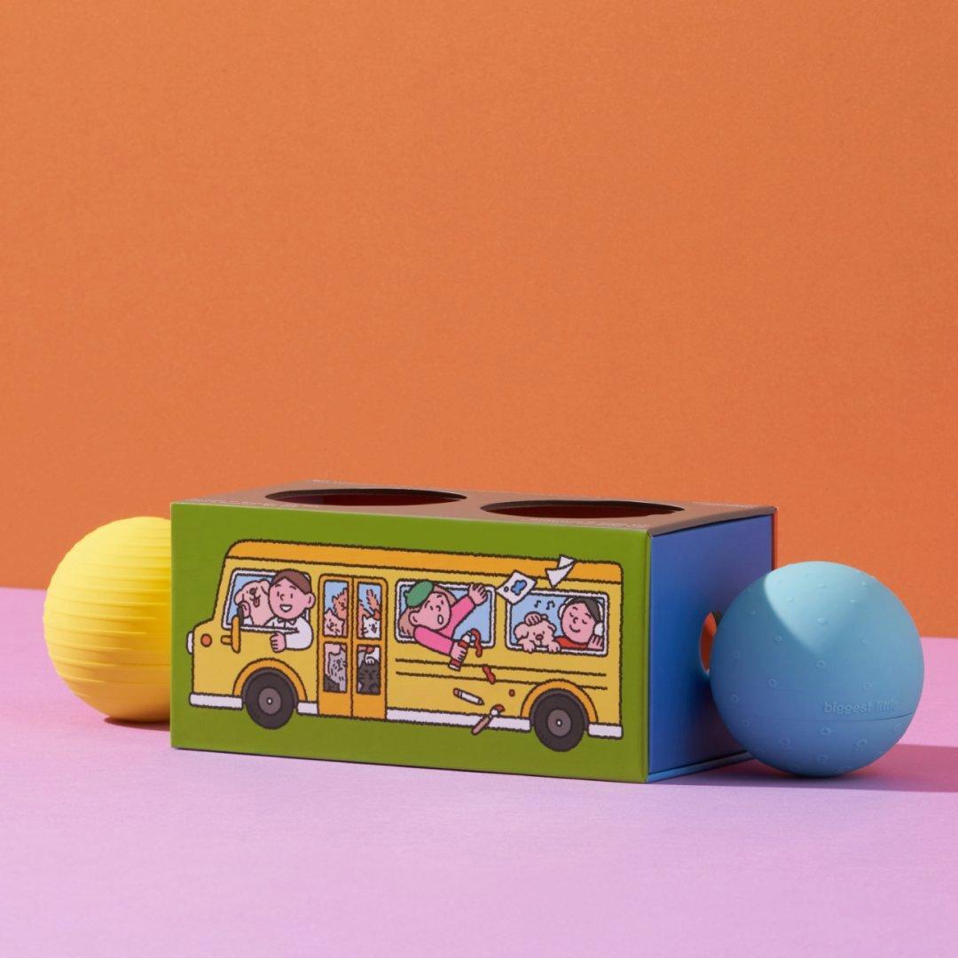Sundae Kids 2-Ball Set | &ldquo;Honk Honk&rdquo; Bus Toy Box image number 4