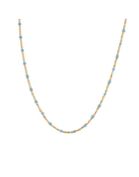 Enamel Bead Necklace | Blue