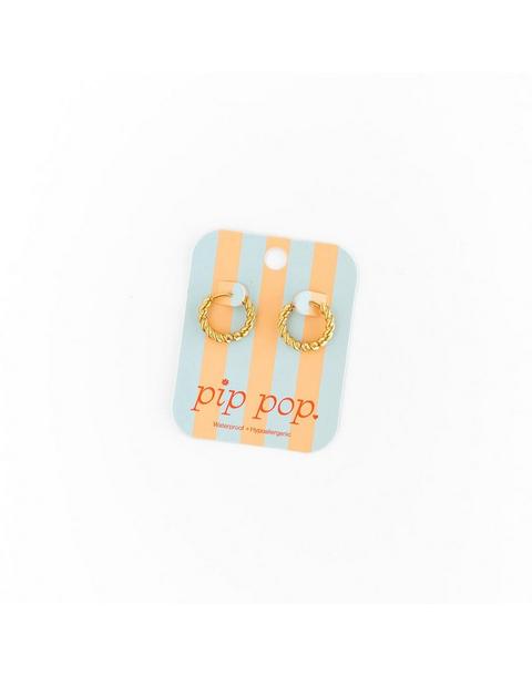 Braided Hoop Earrings | Gold