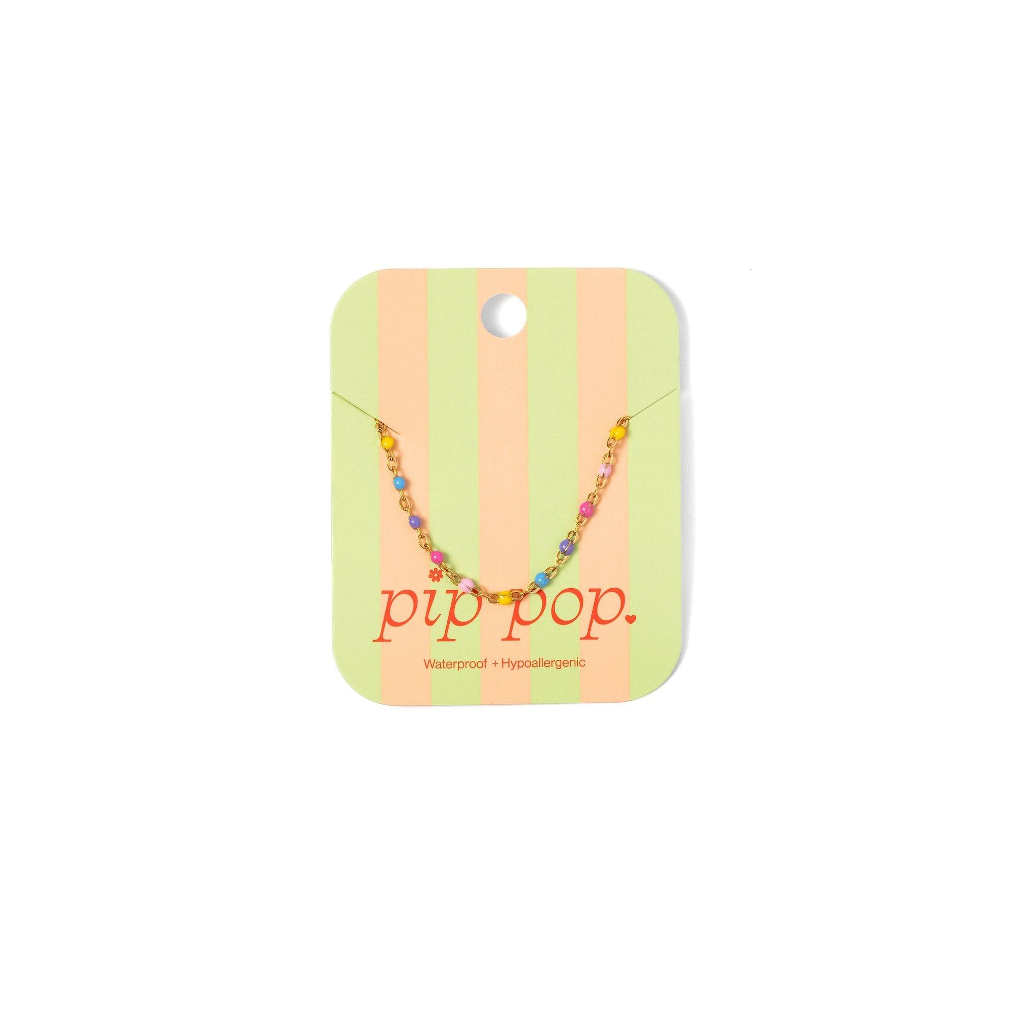 Enamel Bead Necklace | Rainbow image number 2