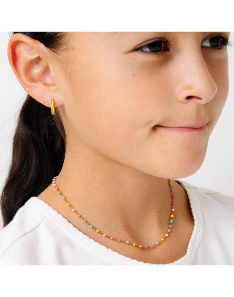 Enamel Bead Necklace | Rainbow