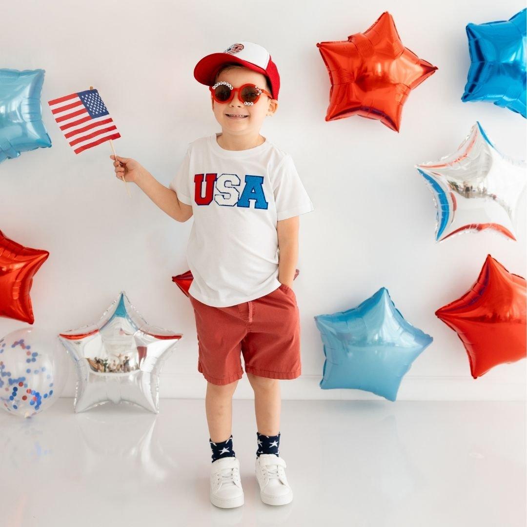 USA Multi Patch Short Sleeve T-Shirt image number 1