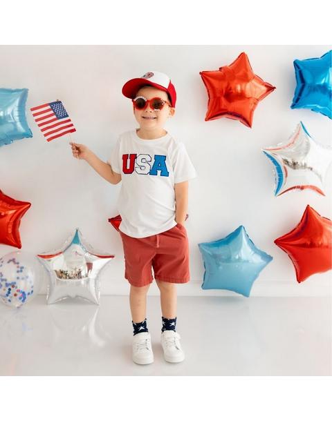 USA Multi Patch Short Sleeve T-Shirt