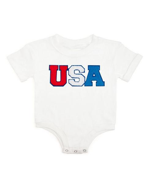 USA Multi Patch Short Sleeve Romper