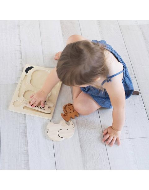 Wooden Tray Puzzle - Safari Animals