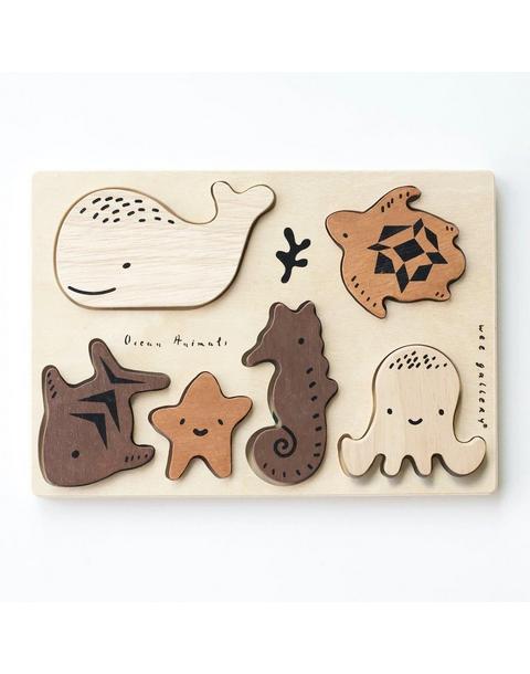Wooden Tray Puzzle - Ocean Animals