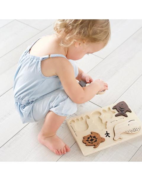 Wooden Tray Puzzle - Ocean Animals