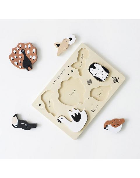 Wooden Tray Puzzle - Birds