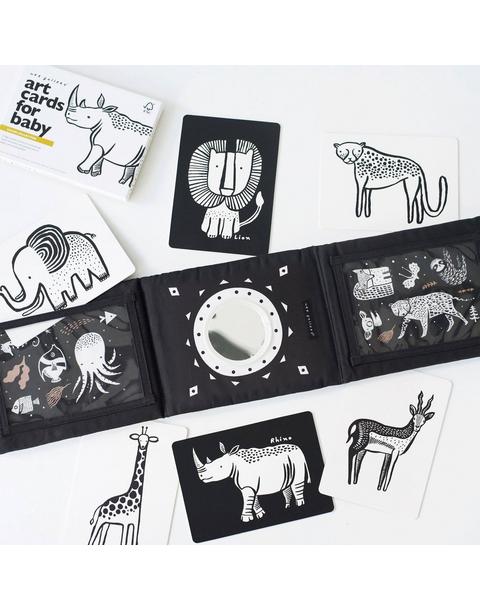 Baby Tummy Time Gallery with Safari Art Cards Bundle