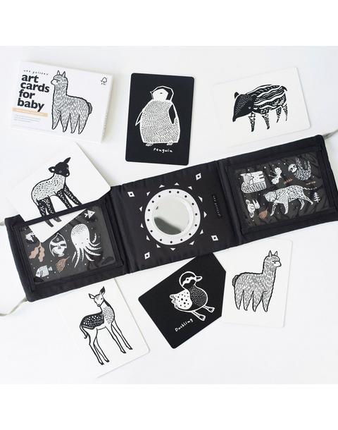 Baby Tummy Time Gallery with Baby Animals Art Cards Bundle