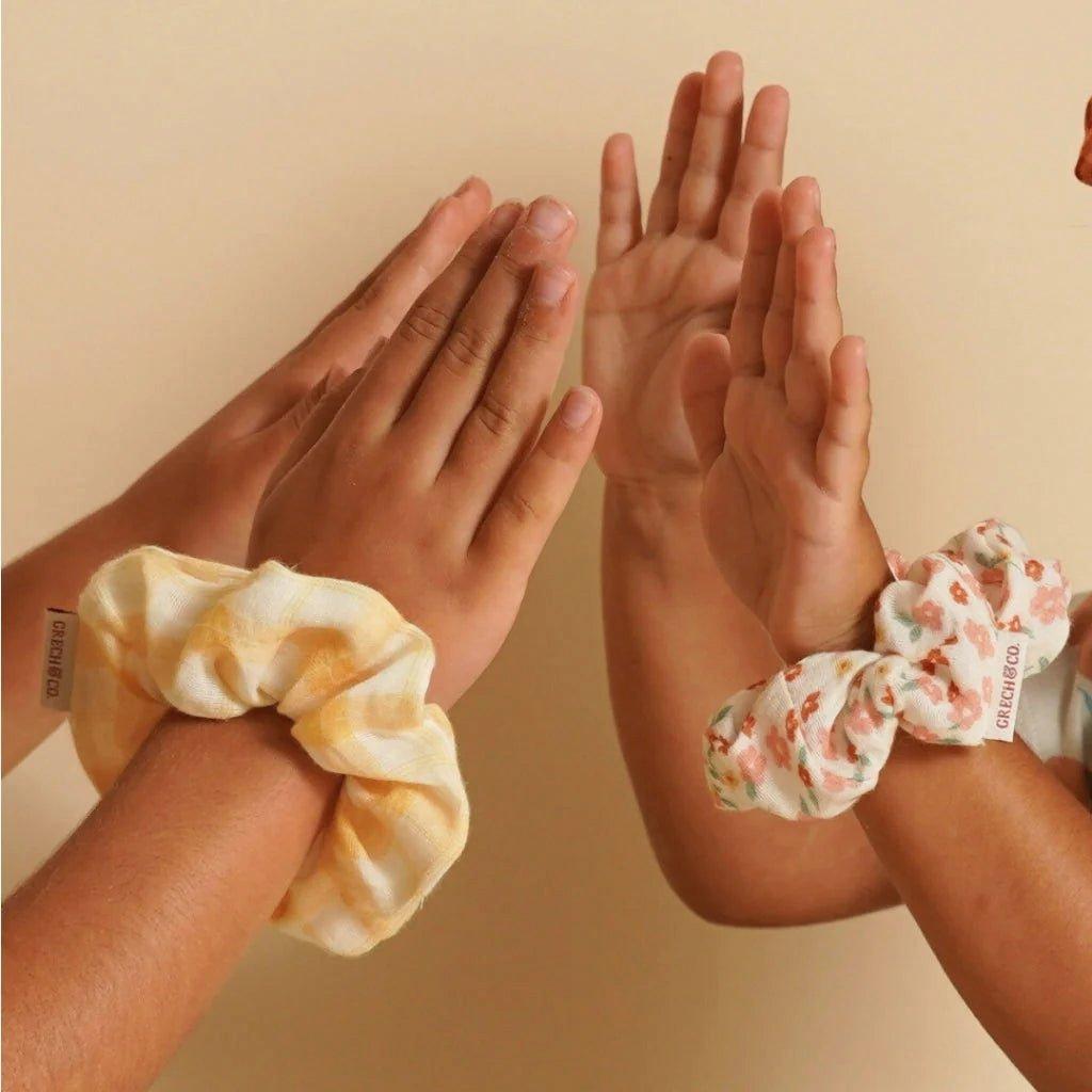 Hair Scrunchies Set of 2 | Sunset Meadow image number 1