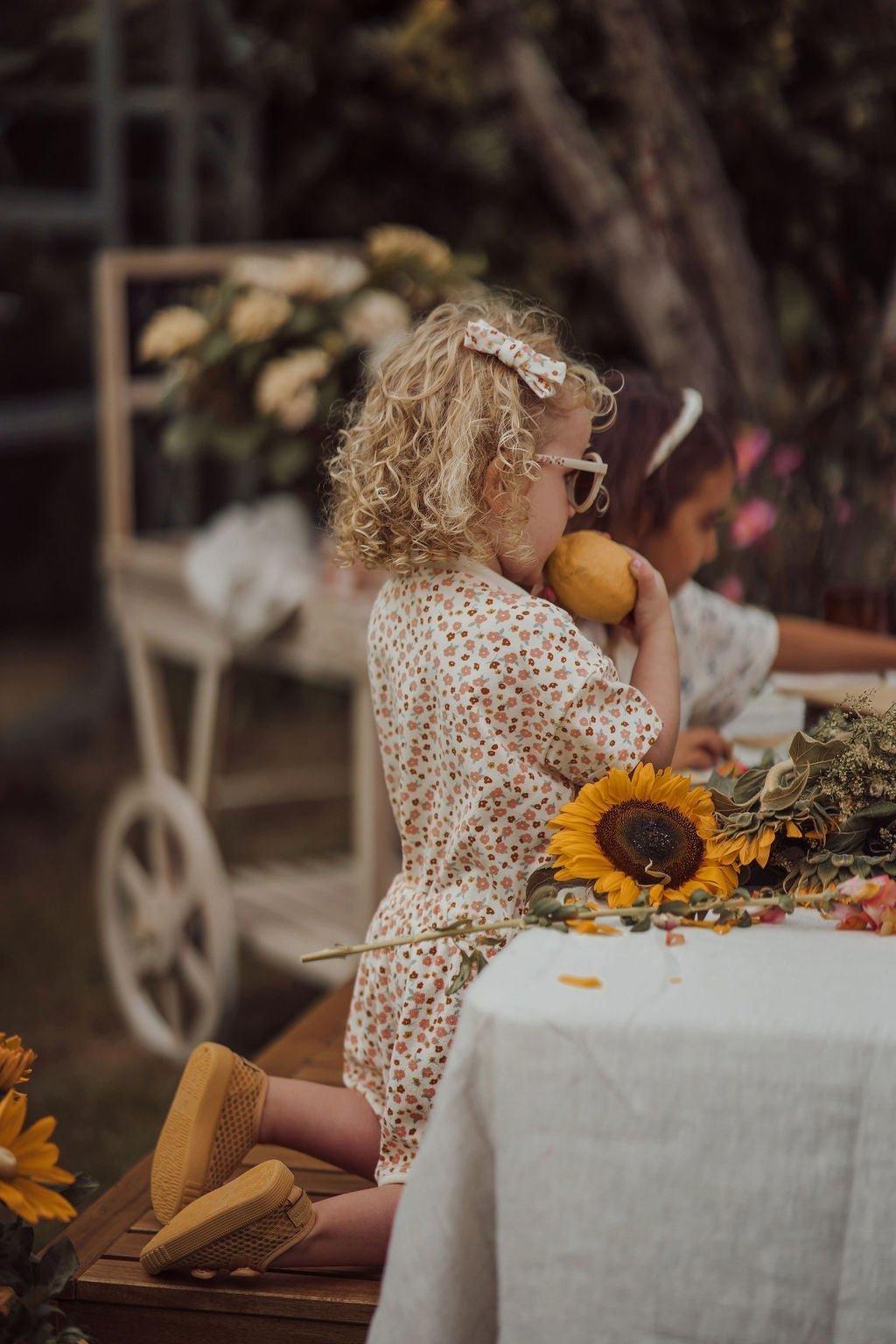 Single Bow Hair Clip | Organic | Sunset Meadow image number 4