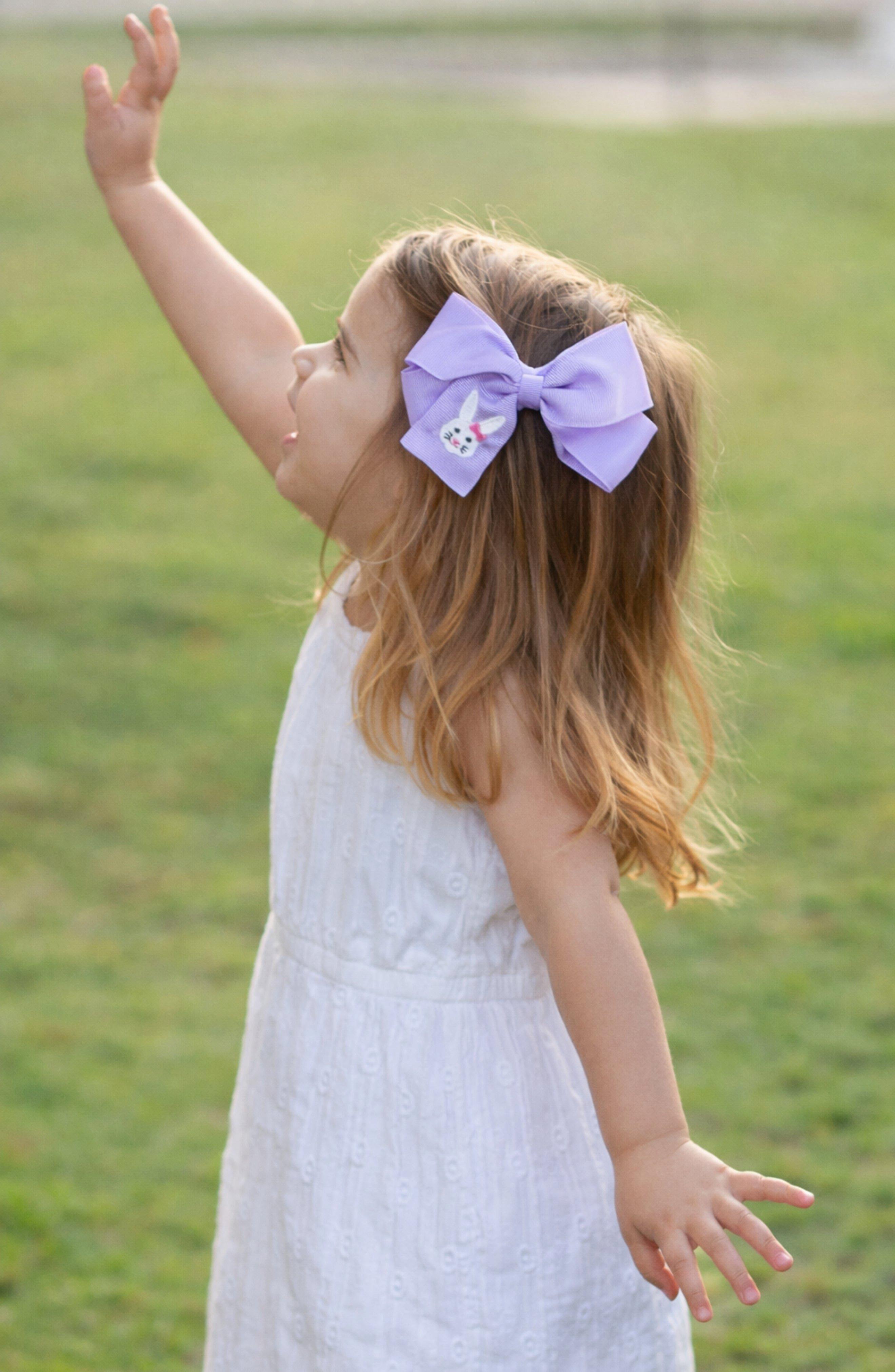 Bunny Hair Bow | Lavender image number 1