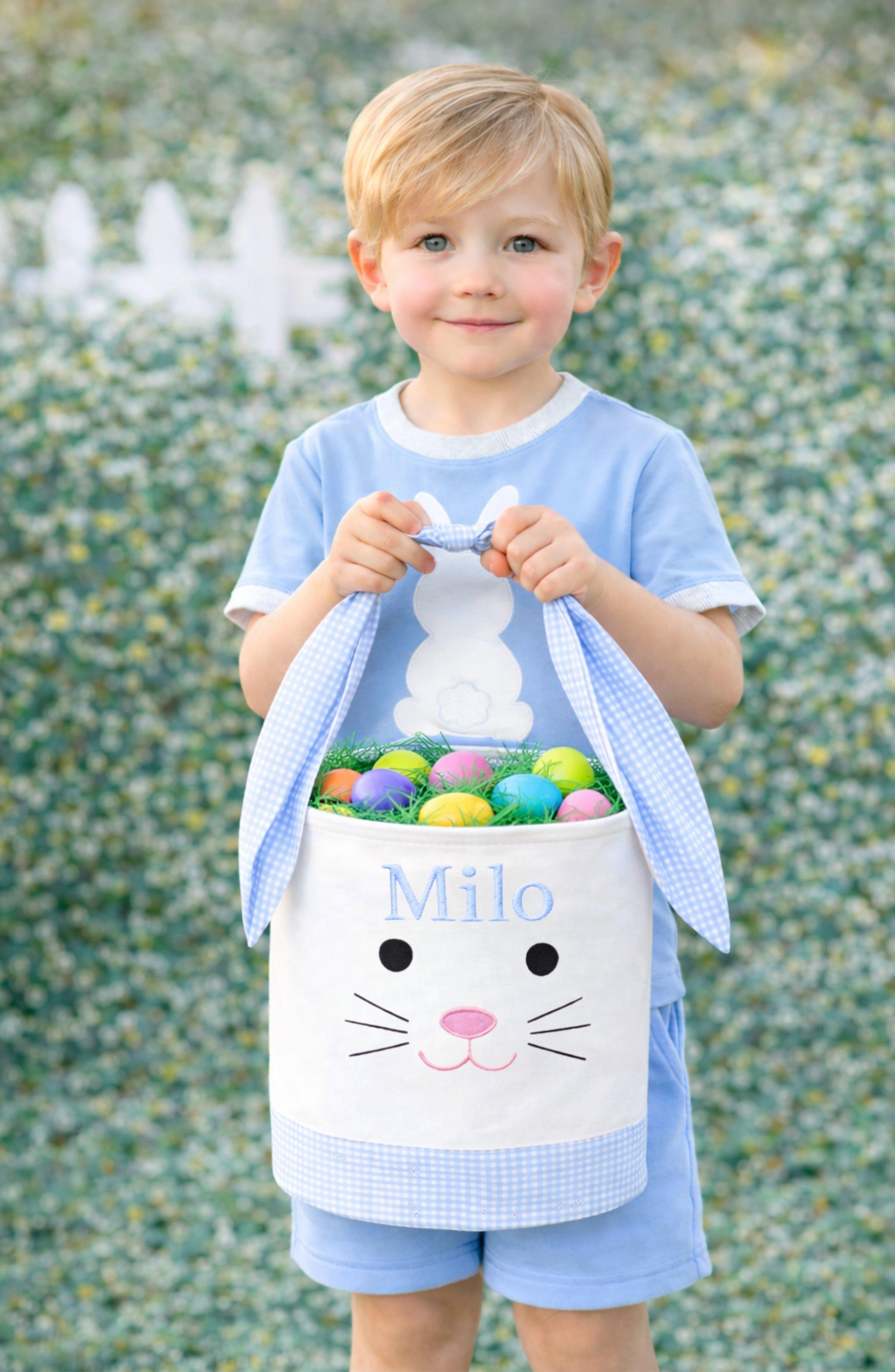 Easter Bunny Basket | Blue image number 1