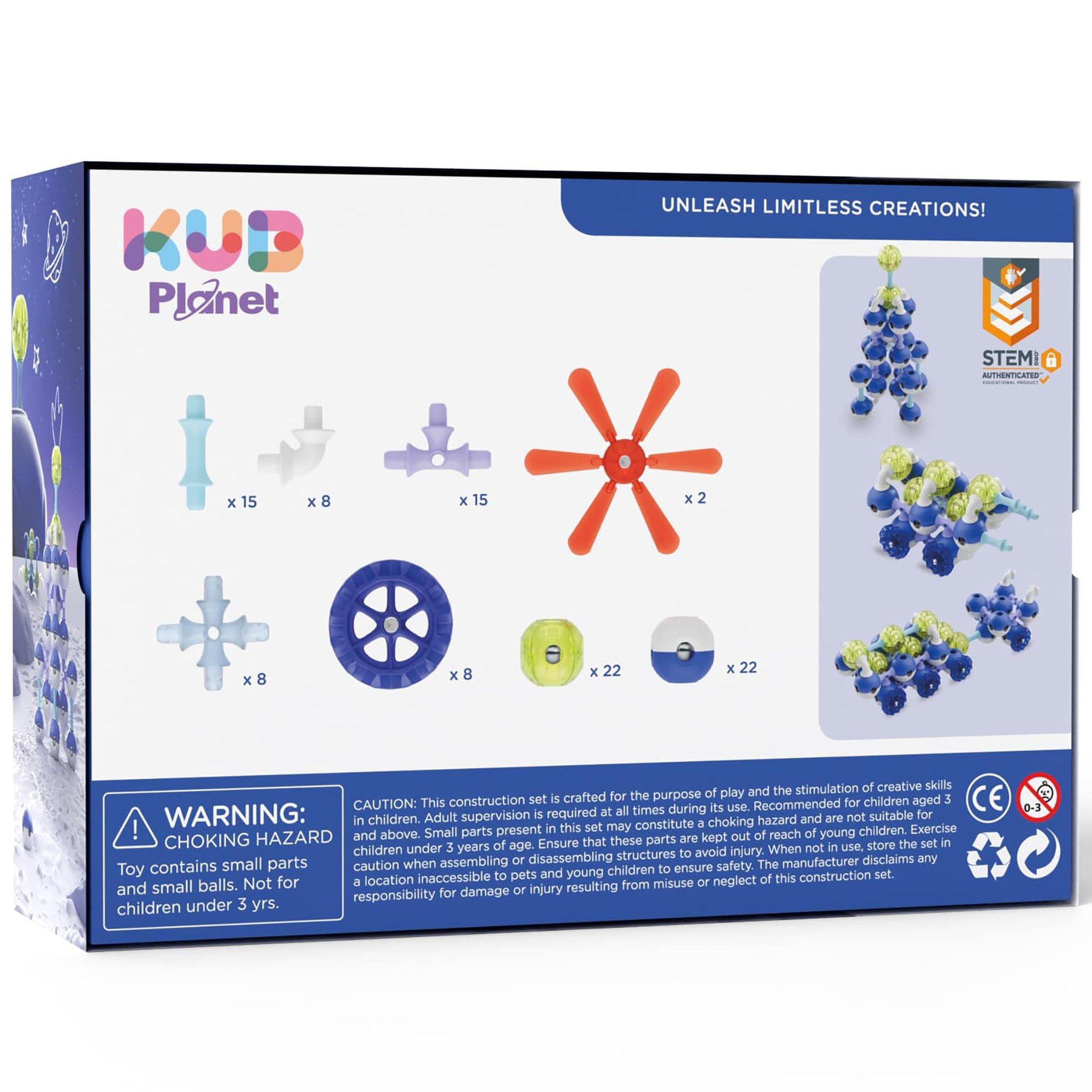 Magnetic Building Blocks: Astral Neon - 100 pcs image number 1