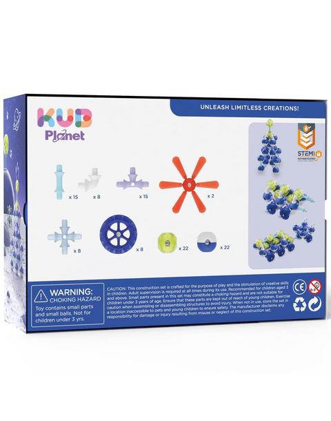 Magnetic Building Blocks: Astral Neon - 100 pcs