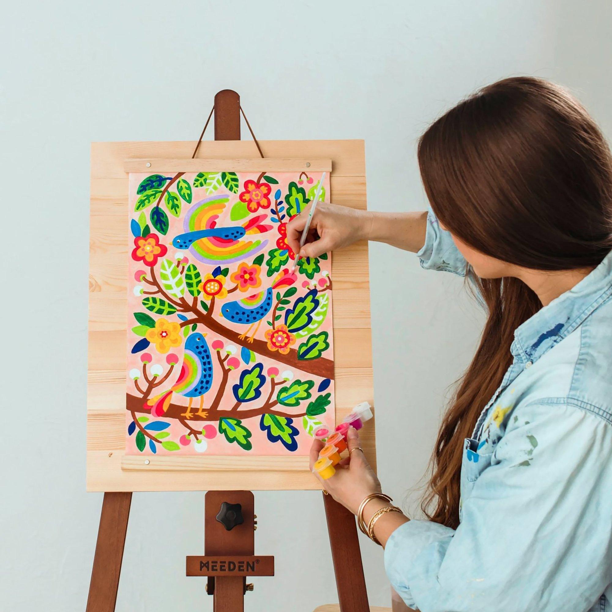 Paintology: Paint-By-Number Canvas Kit - Blue Birds image number 4