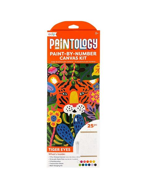 Paintology: Paint-By-Number Canvas Kit - Tiger Eyes