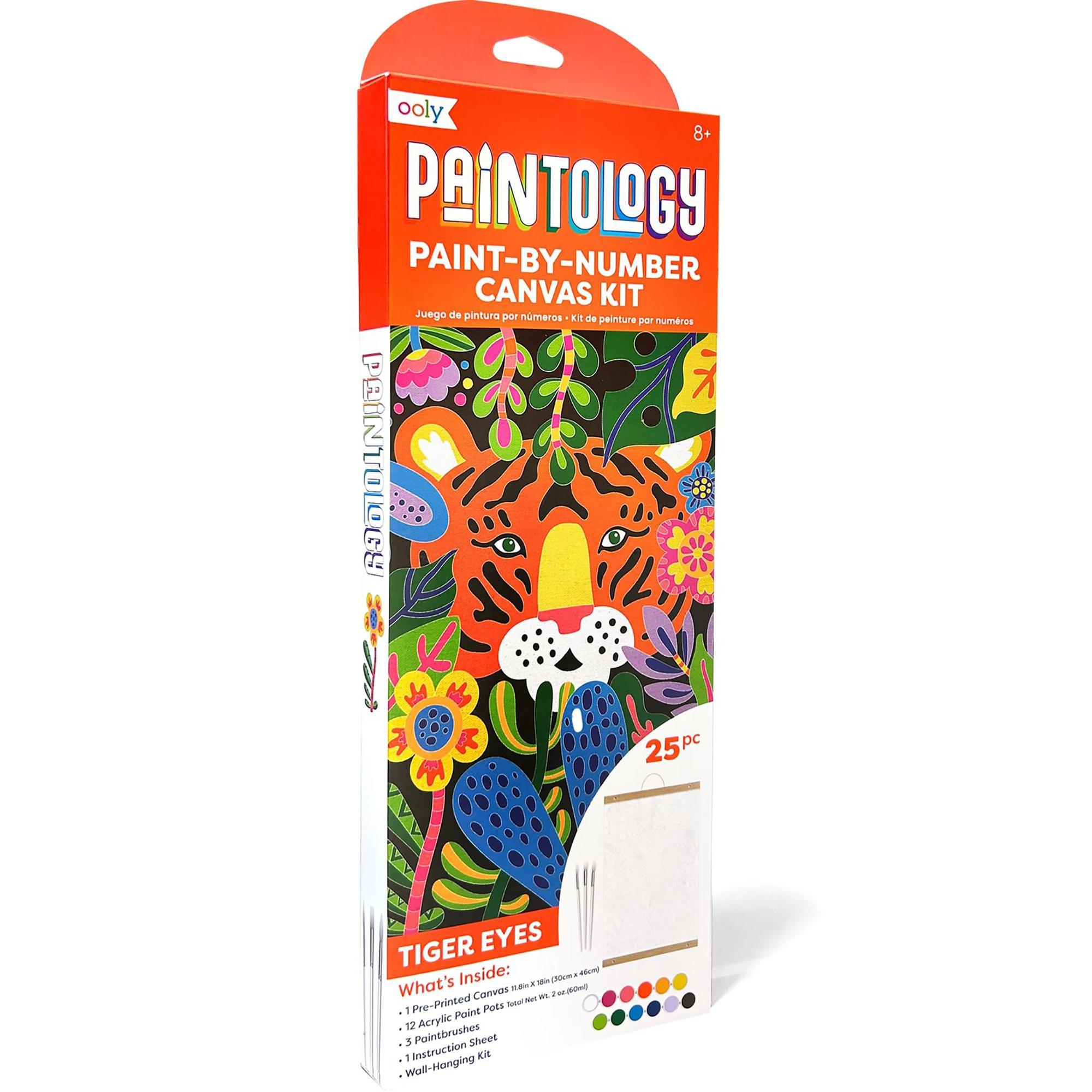 Paintology: Paint-By-Number Canvas Kit - Tiger Eyes image number 2