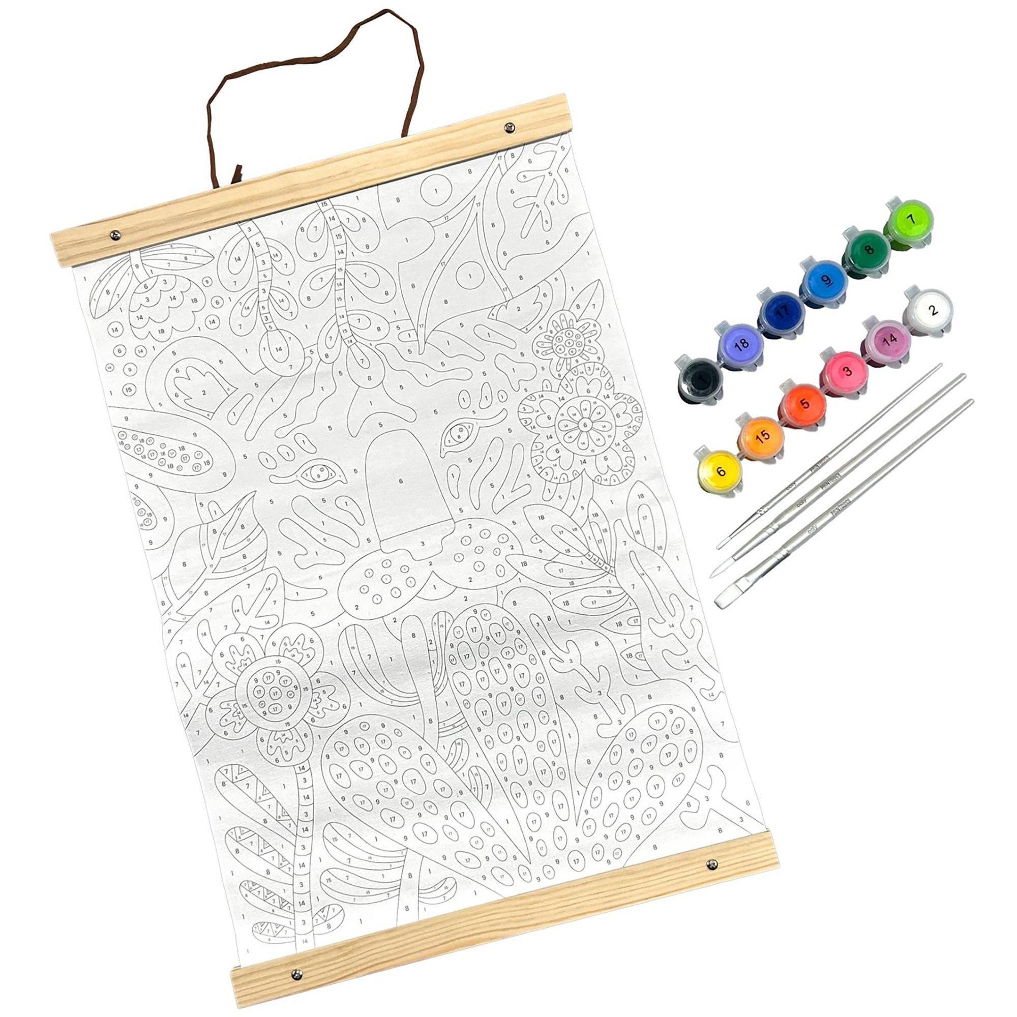 Paintology: Paint-By-Number Canvas Kit - Tiger Eyes image number 4