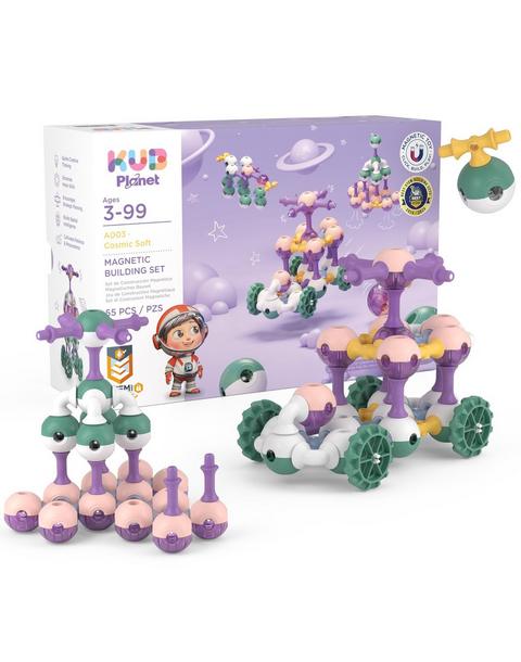Magnetic Building Blocks: Cosmic Soft - 55 pcs