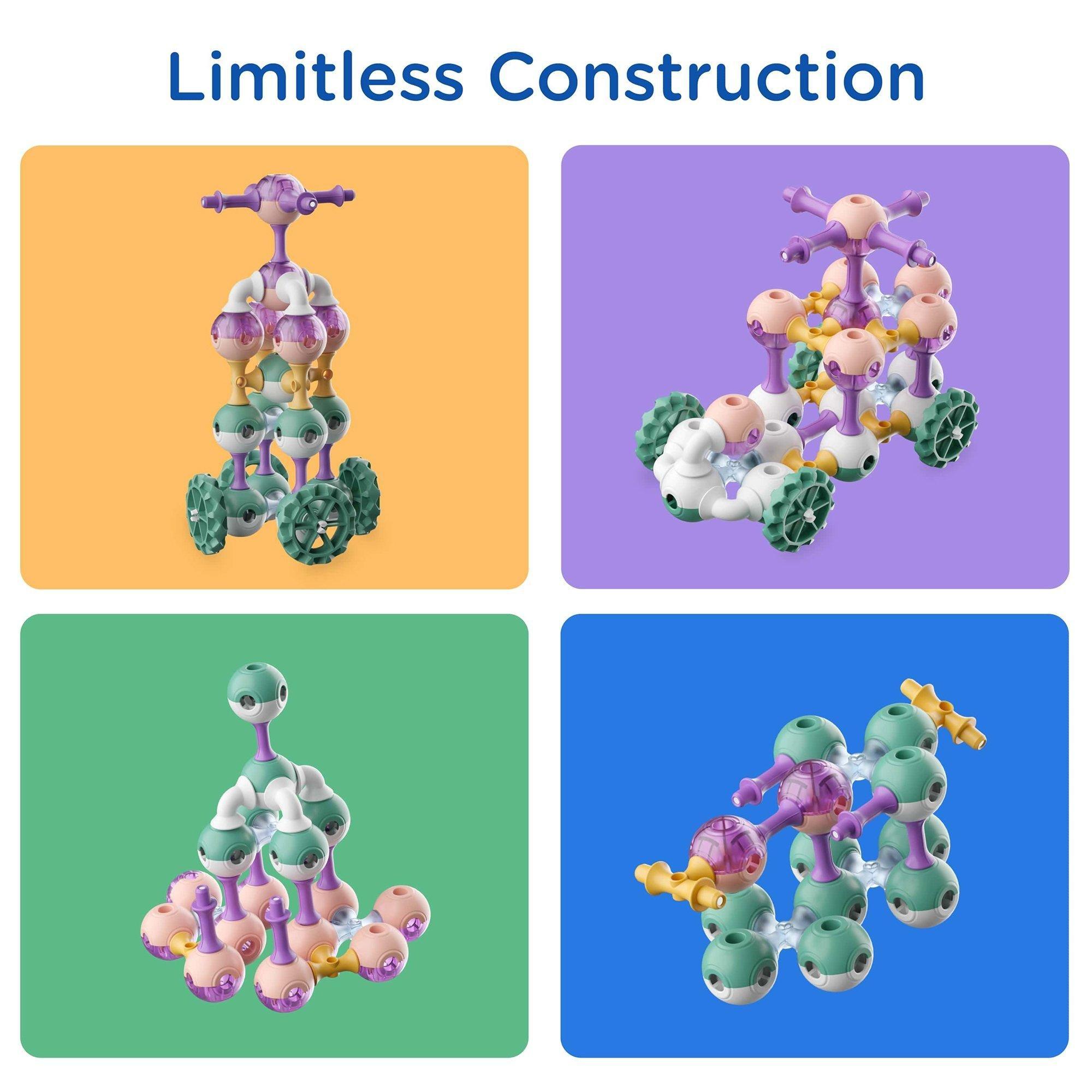 Magnetic Building Blocks: Cosmic Soft - 55 pcs image number 3