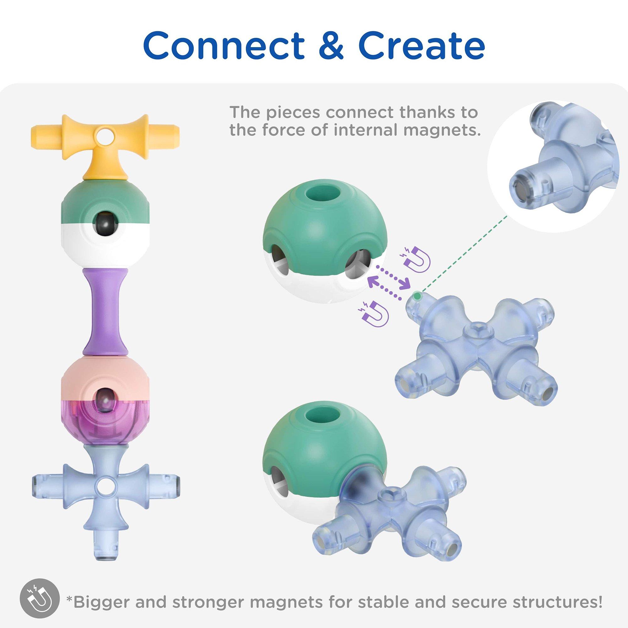 Magnetic Building Blocks: Cosmic Soft - 55 pcs image number 4