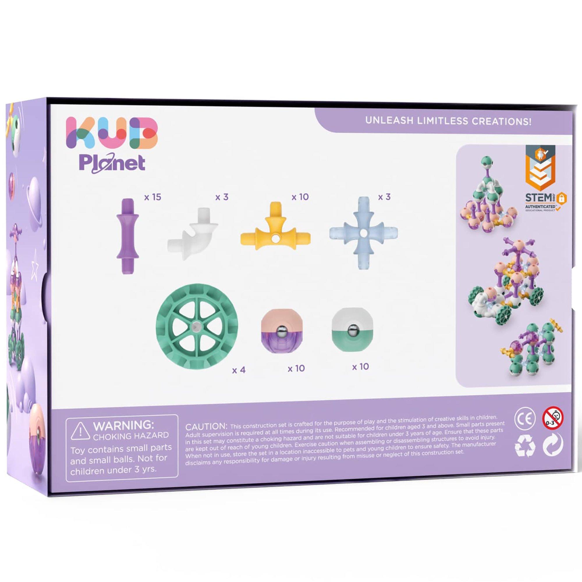 Magnetic Building Blocks: Cosmic Soft - 55 pcs image number 1