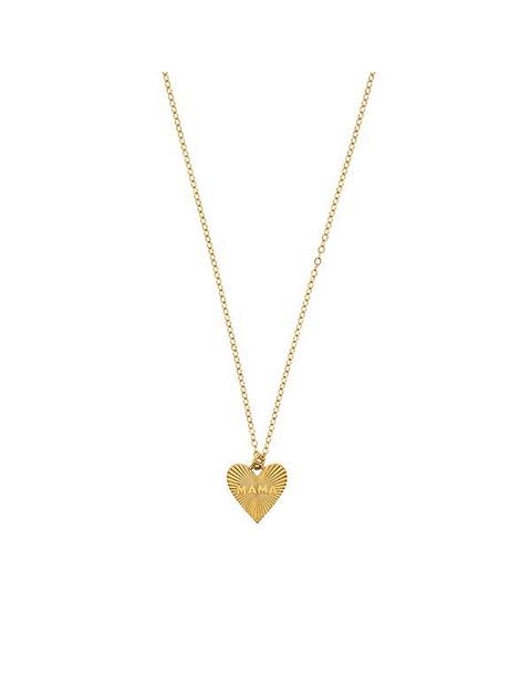 Dainty Necklace with Small Heart MAMA Charm