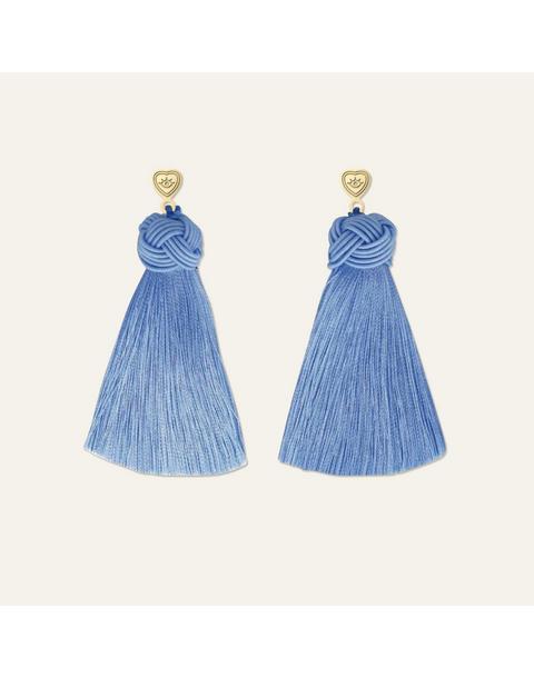 Cornflower Blue Topknot Earrings