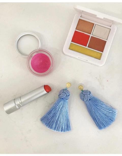 Cornflower Blue Topknot Earrings