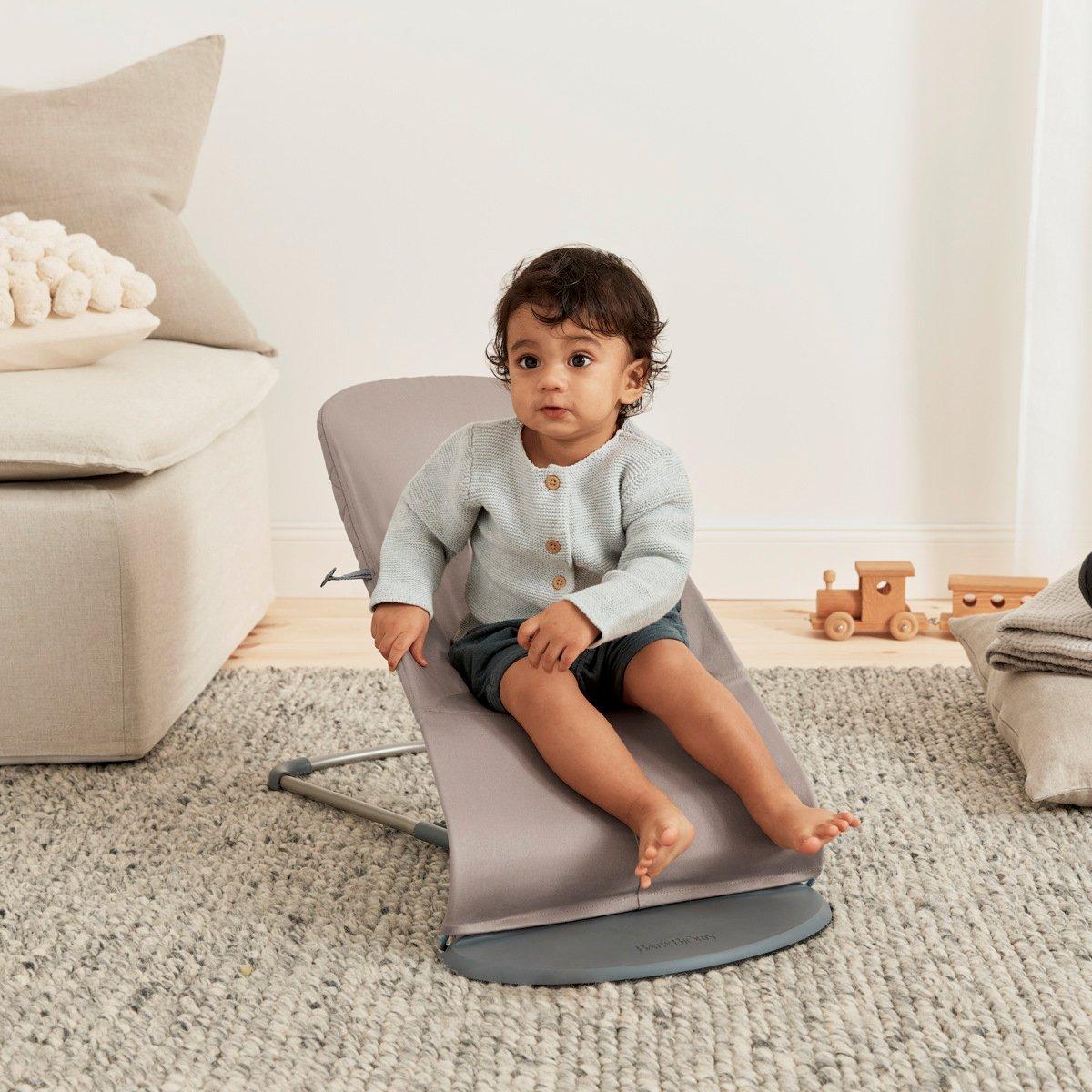 Baby Bouncer Bliss: Woven | Classic Quilt, Sand Grey image number 3