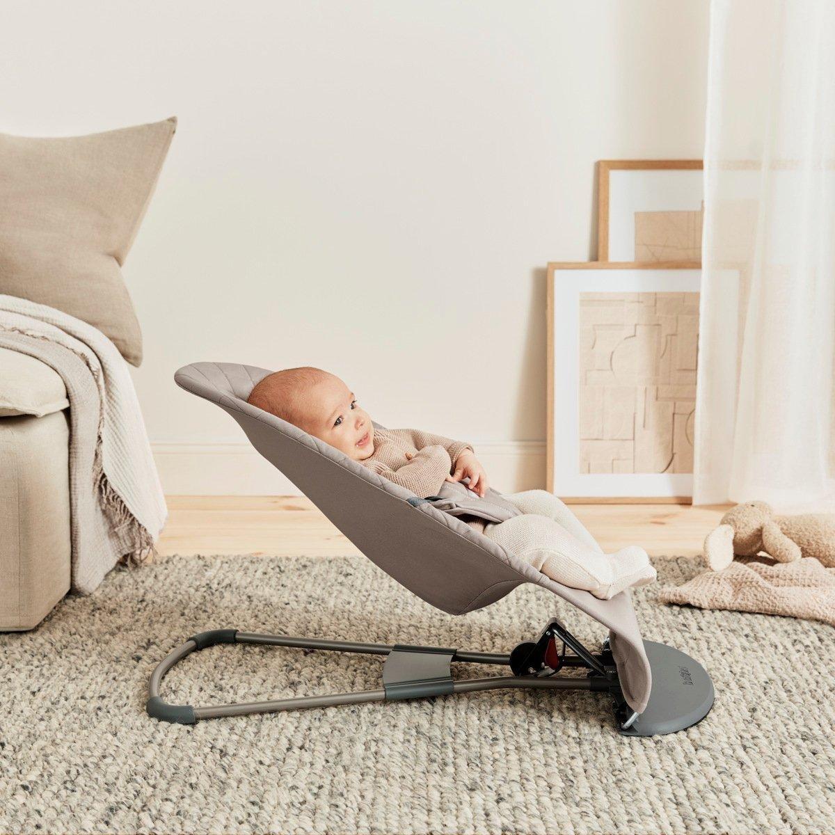 Baby Bouncer Bliss: Woven | Classic Quilt, Sand Grey image number 4