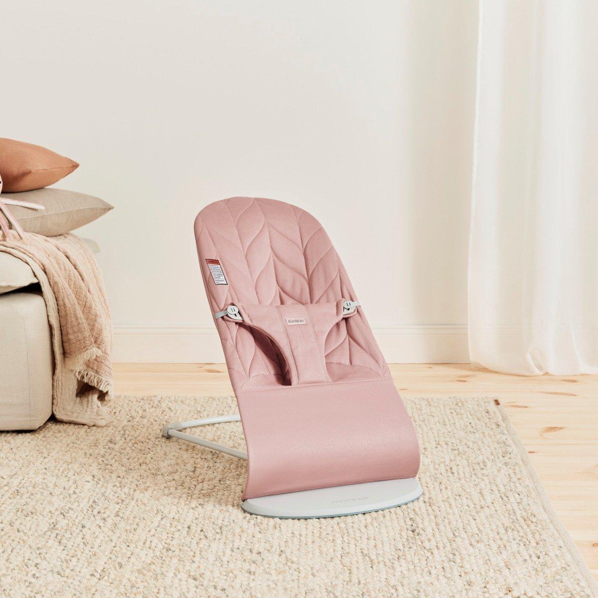 Baby Bouncer Bliss: Petal Quilt Woven | Dusty Pink image number 4