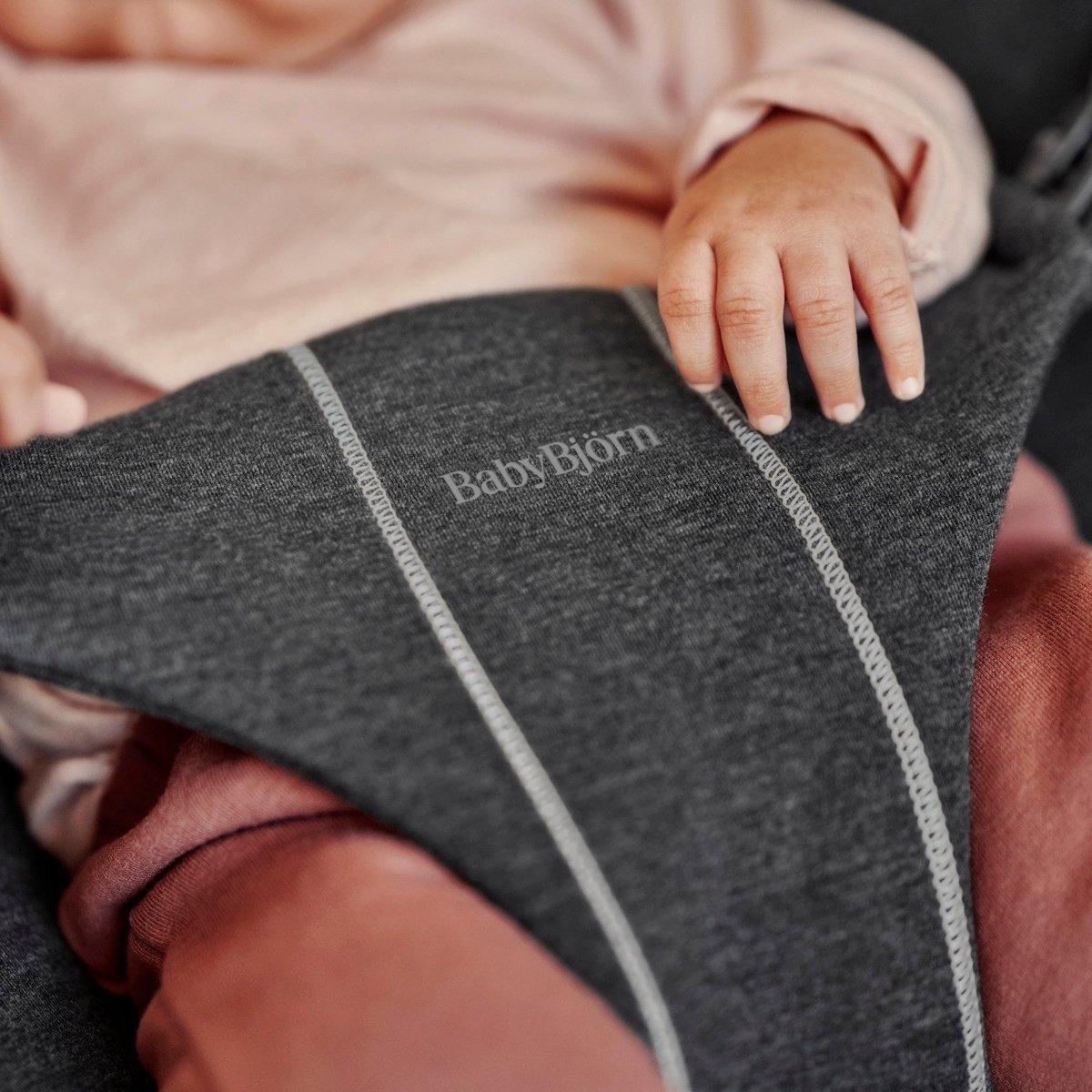 Baby Bouncer Bliss: 3D Jersey | Charcoal Grey image number 1
