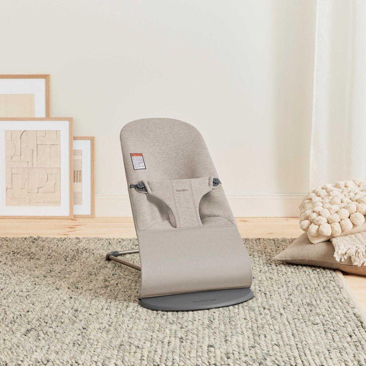 Baby Bouncer Bliss: 3D Jersey | Sand Grey image number 2