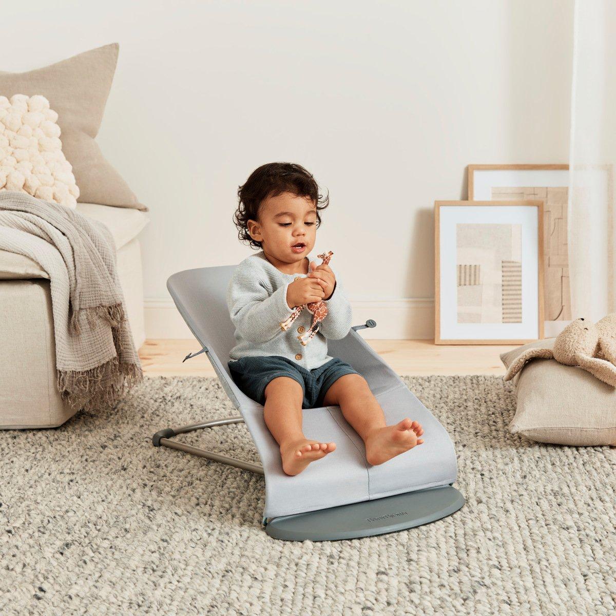 Baby Bouncer Bliss: 3D Jersey | Light Grey image number 2