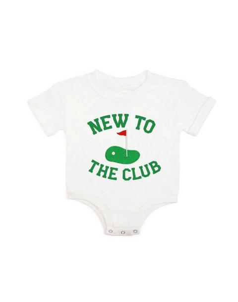 New To The Club Patch Short Sleeve Romper