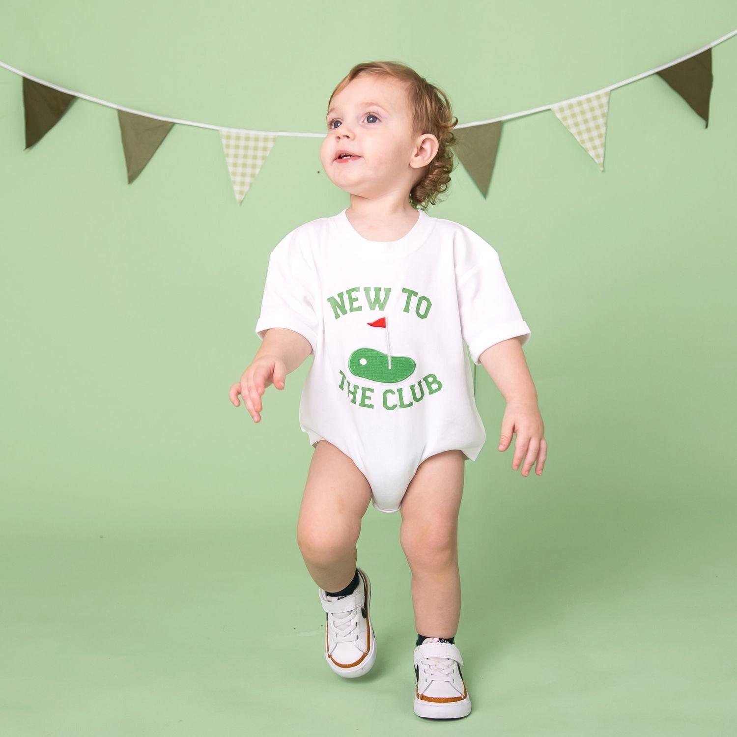 New To The Club Patch Short Sleeve Romper image number 3