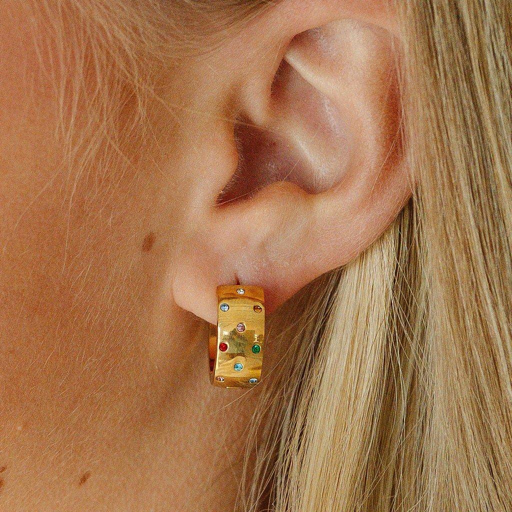 Confetti Bold Hoop | Rainbow image number 1