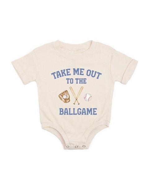 Take Me Out To The Ballgame Short Sleeve Romper